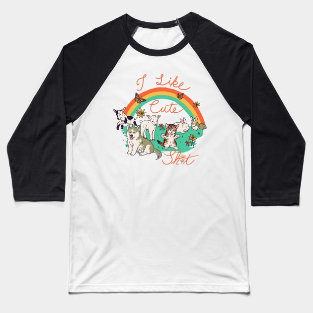 Cuteness Baseball T-Shirt by Hillary White Rabbit